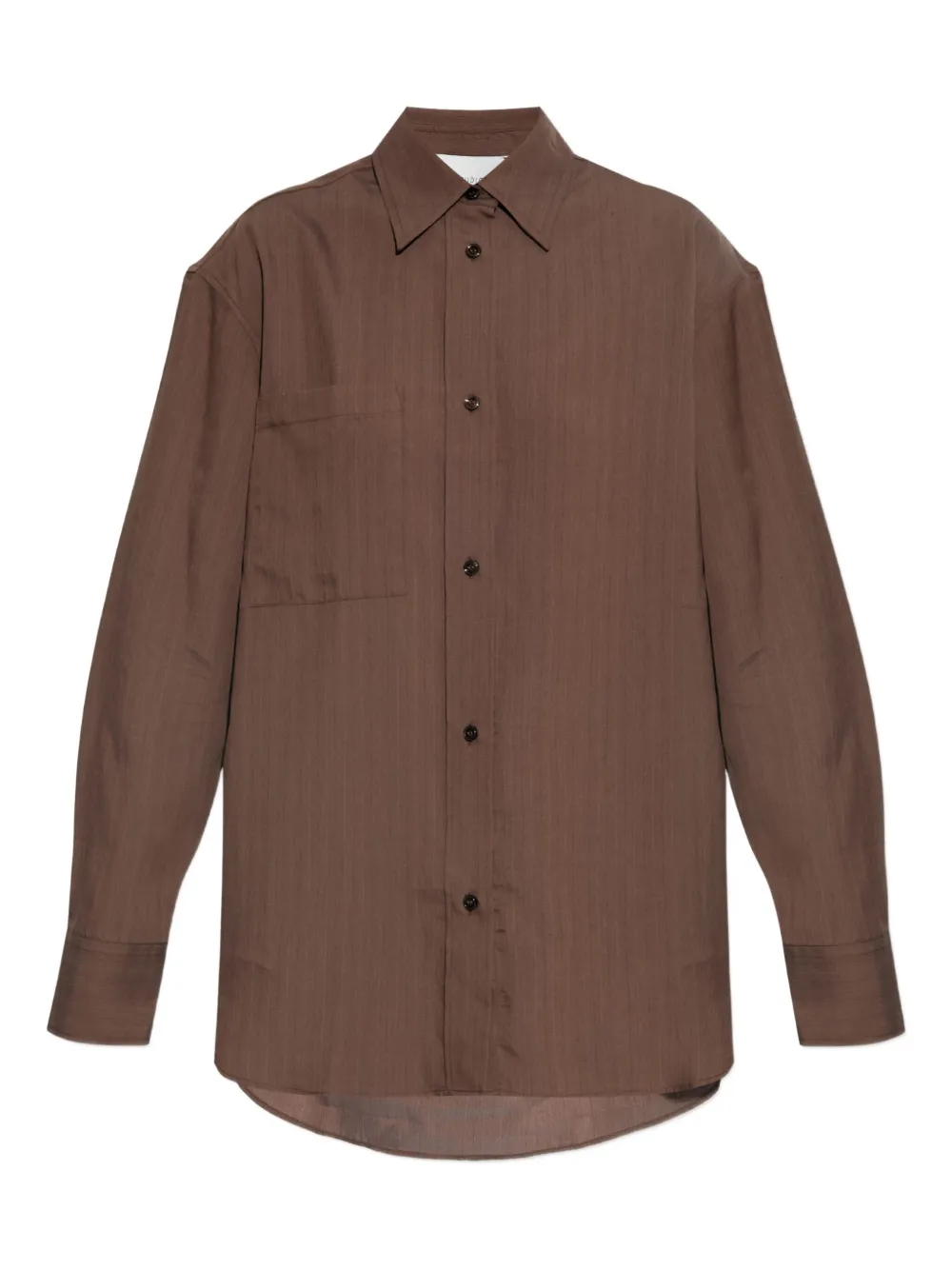 

Рубашка Leto в полоску Studio Nicholson, коричневый