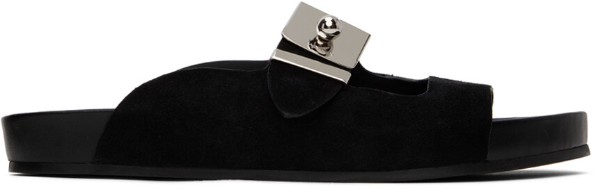 

Черные сандалии с звенящим эффектом Lanvin