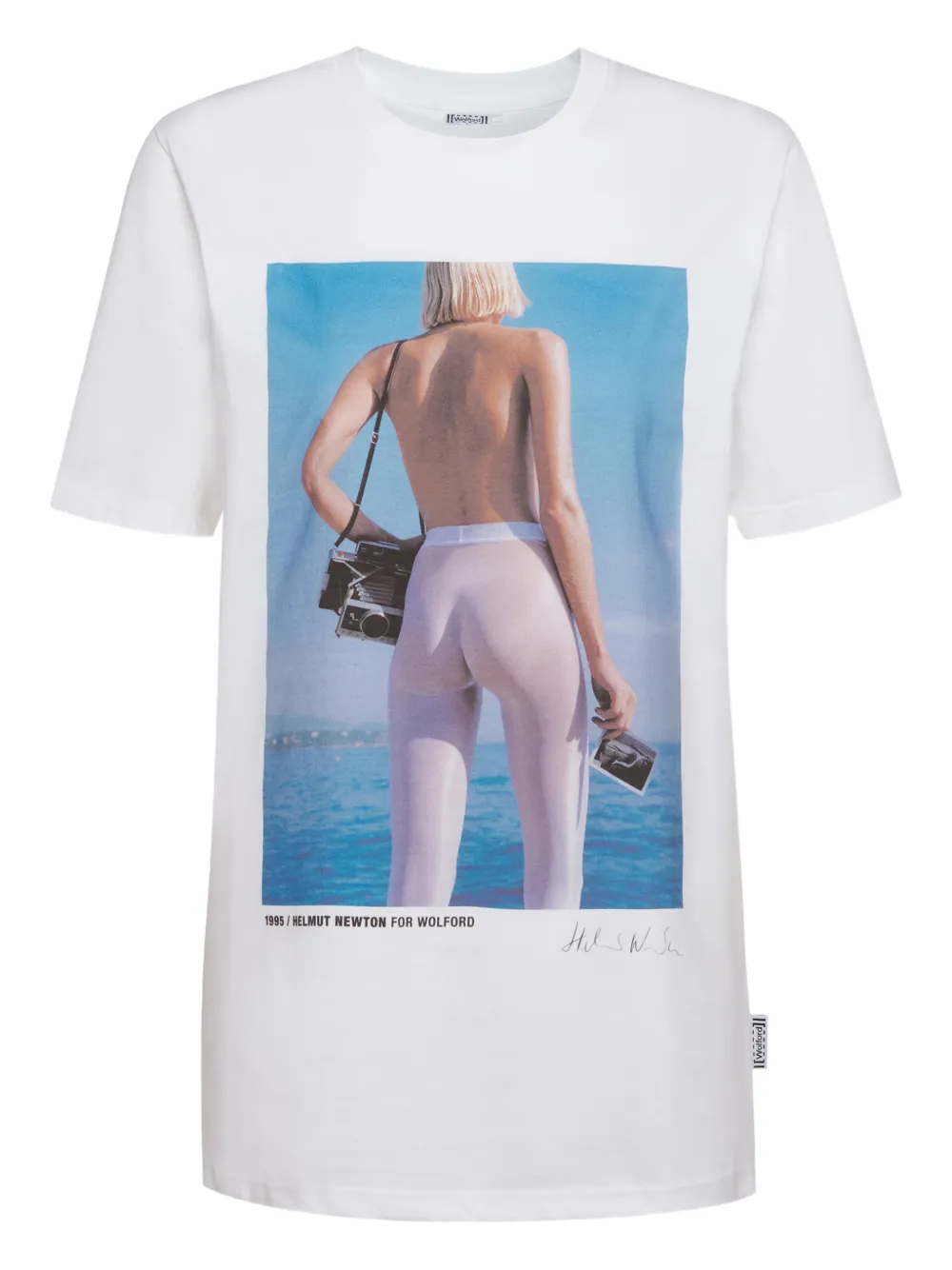 

Футболка с графическим принтом X Helmut Newton — лимитированная серия Wolford, белый