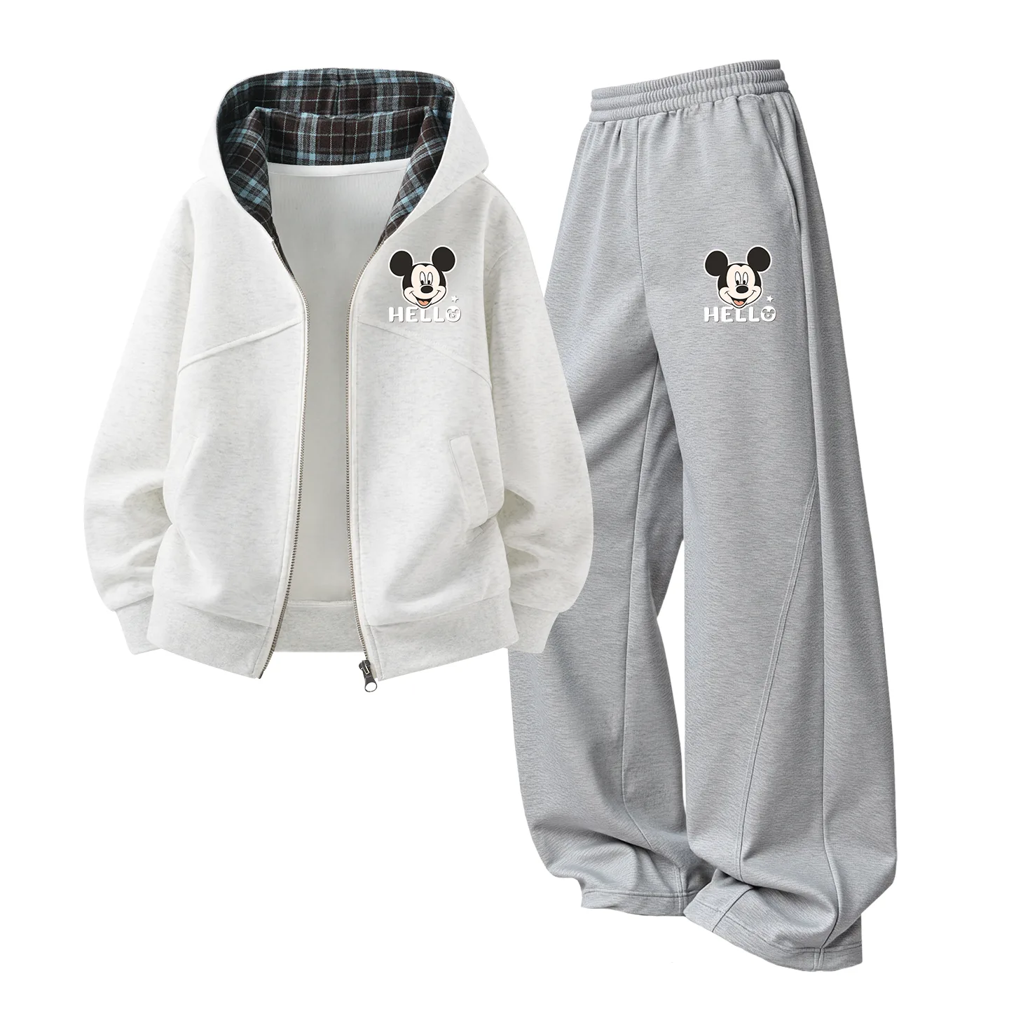 Детская повседневная спортивная футболка с круглым вырезом Disney, Di Chace K White Heather Gray+Di Chace K Light Heather Gray — фото 3