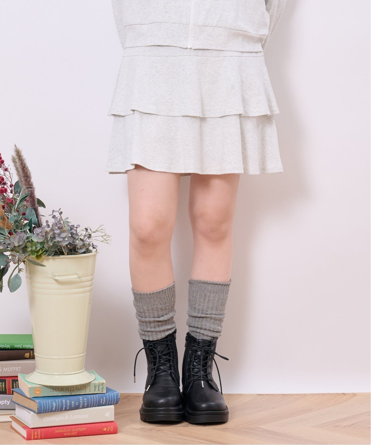 Брюки с многоярусной юбкой Pom ponette junior, White grain