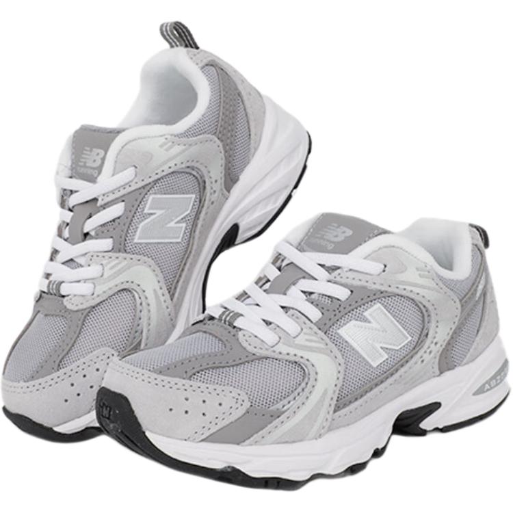 New Balance NB 530 устойчивые к истиранию низкие детские повседневные кроссовки gray white для детей 3-7 лет — фото 4
