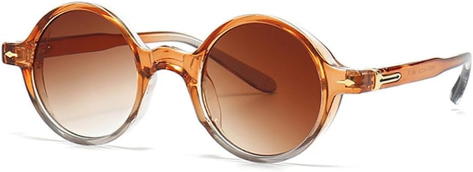 

Солнцезащитные очки UV400 для мужчин и женщин | Круглые градиентные линзы в стиле панк | Для вождения и занятий спортом на открытом воздухе generic, Orange Tea Gradient