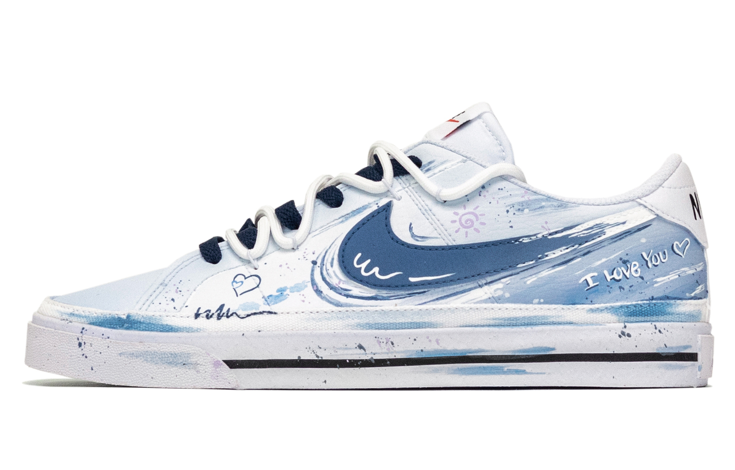 

Nike Мужские низкие скейтборд-кроссовки Court Legacy Great Journey West, цвет Blue Hyacinth Island, износостойкие