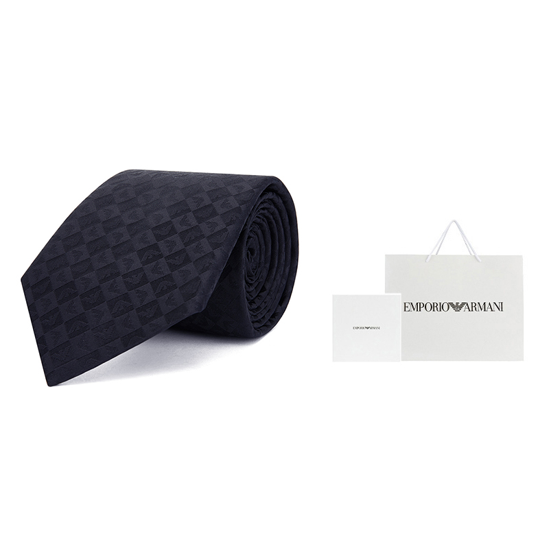 

Галстук с заостренным кончиком и жаккардовым узором EMPORIO ARMANI, box+shopping bag