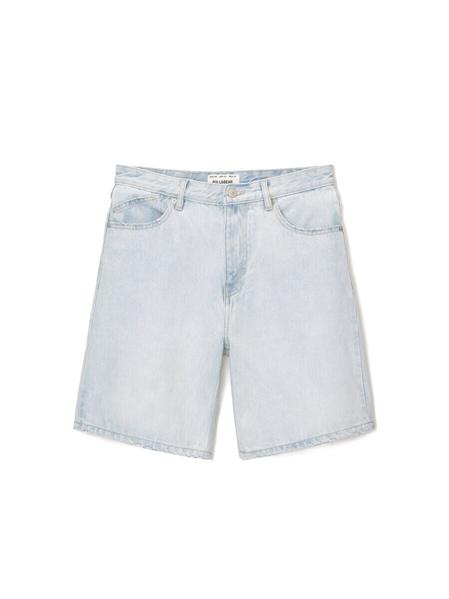 

Джинсовые шорты Pull&Bear Loose fit Jeans, светло-синий