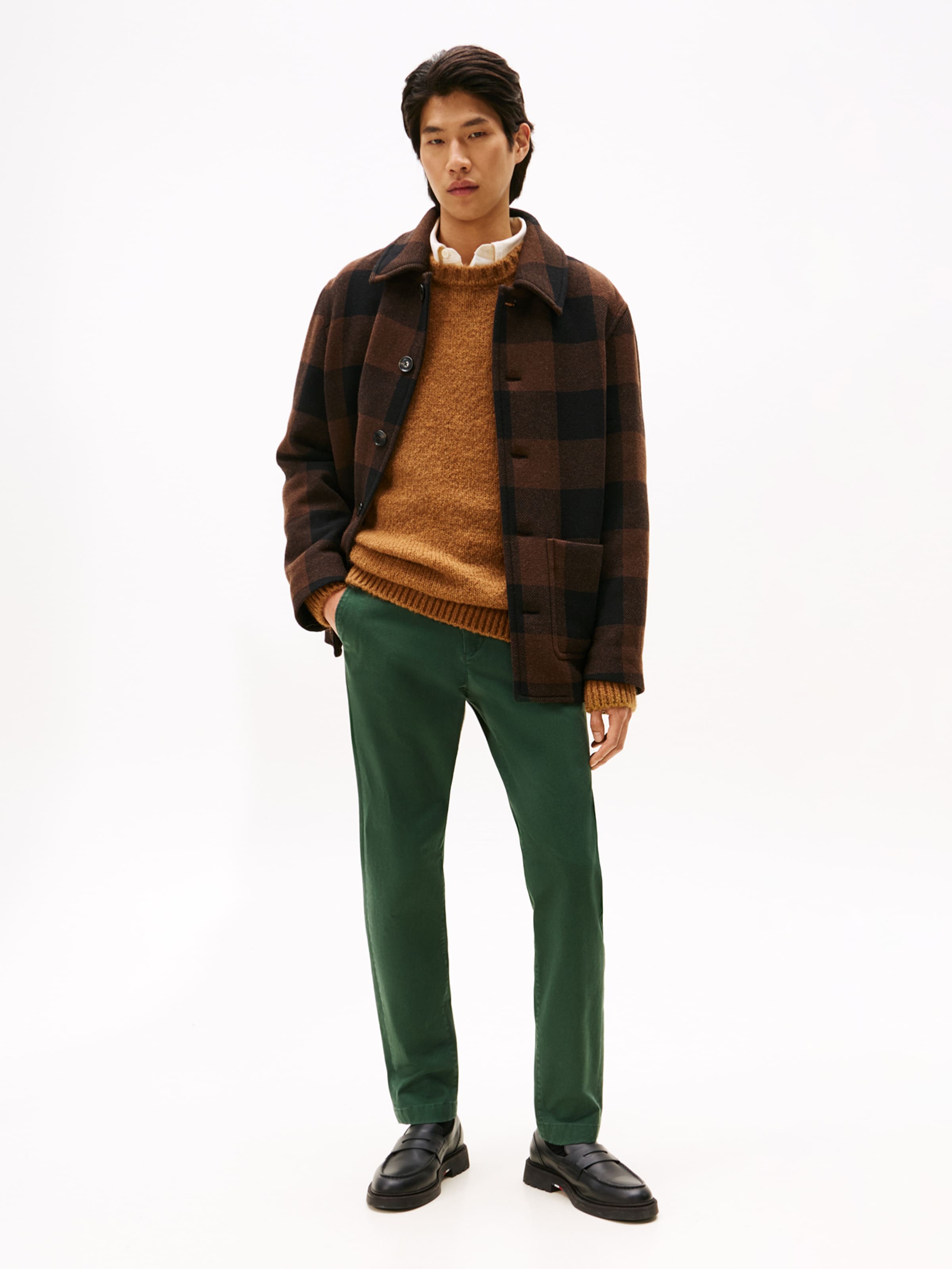 TOMMY HILFIGER Брюки чинос Regular 'Harlem Essential' в темно-зеленом цвете — фото 4