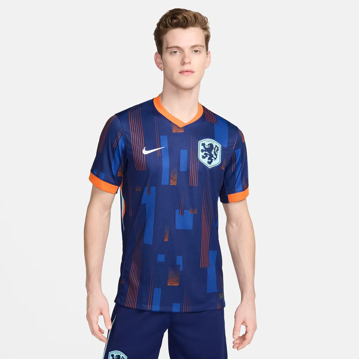 

Мужская 2-я форма Netherlands 2024 Stadium Nike футболка, синий