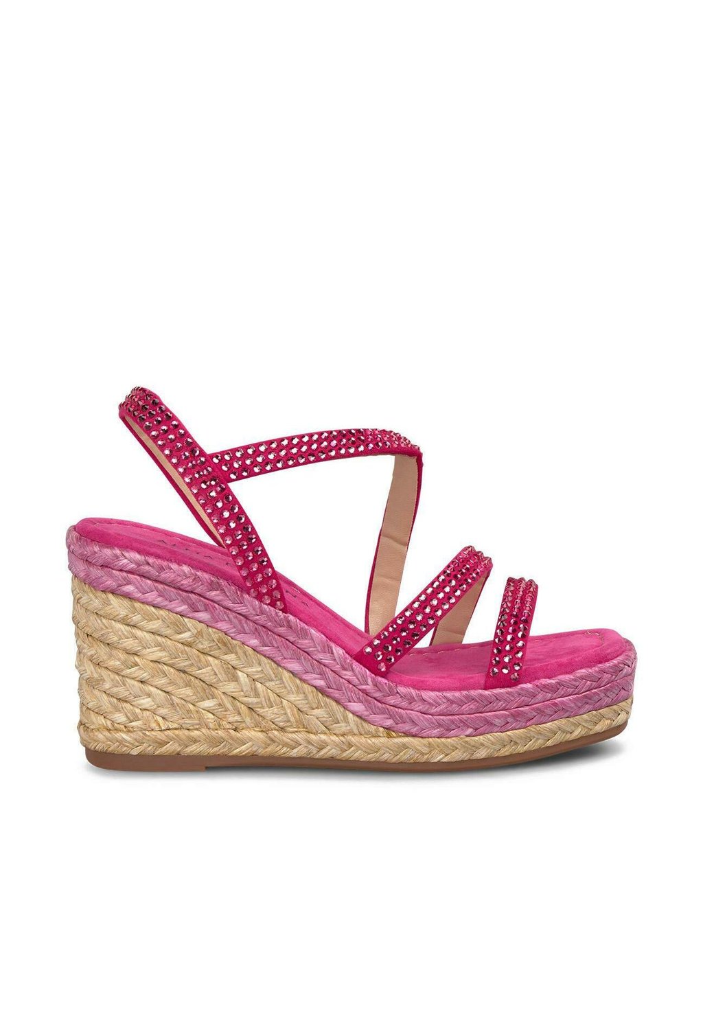 Босоножки на танкетке DE Y SIN CIERRE - Espadrilles Alma en Pena, цвет Fucsia Jaspeado — фото 2