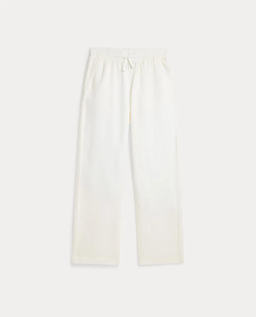 

Льняные брюки-чинос для мальчиков с вышитой лошадью Polo Ralph Lauren, белый