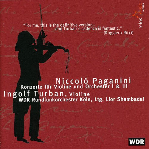 

CD диск Paganini / Turban / Wdr Rundfunkorchester: Konzerte Fur Violine Und Orchester 1 & 2