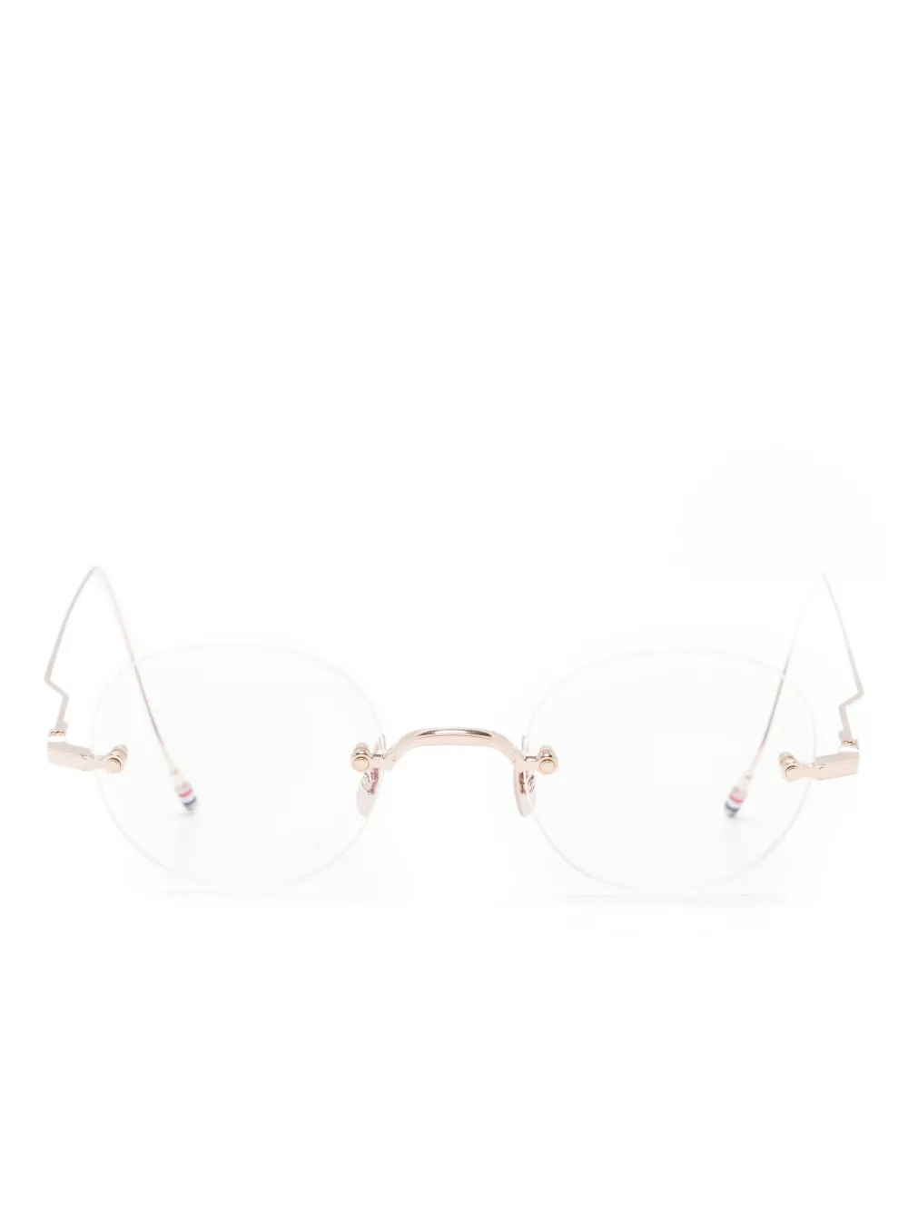 

Окуляры без оправы круглой формы Thom Browne, серебристый