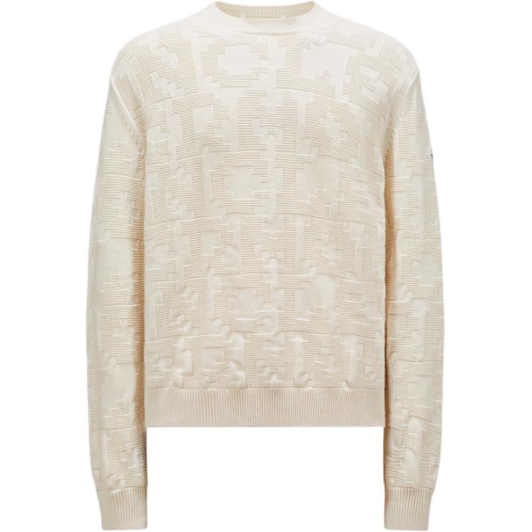 

Свитер с нашивкой-логотипом Moncler, Ecru