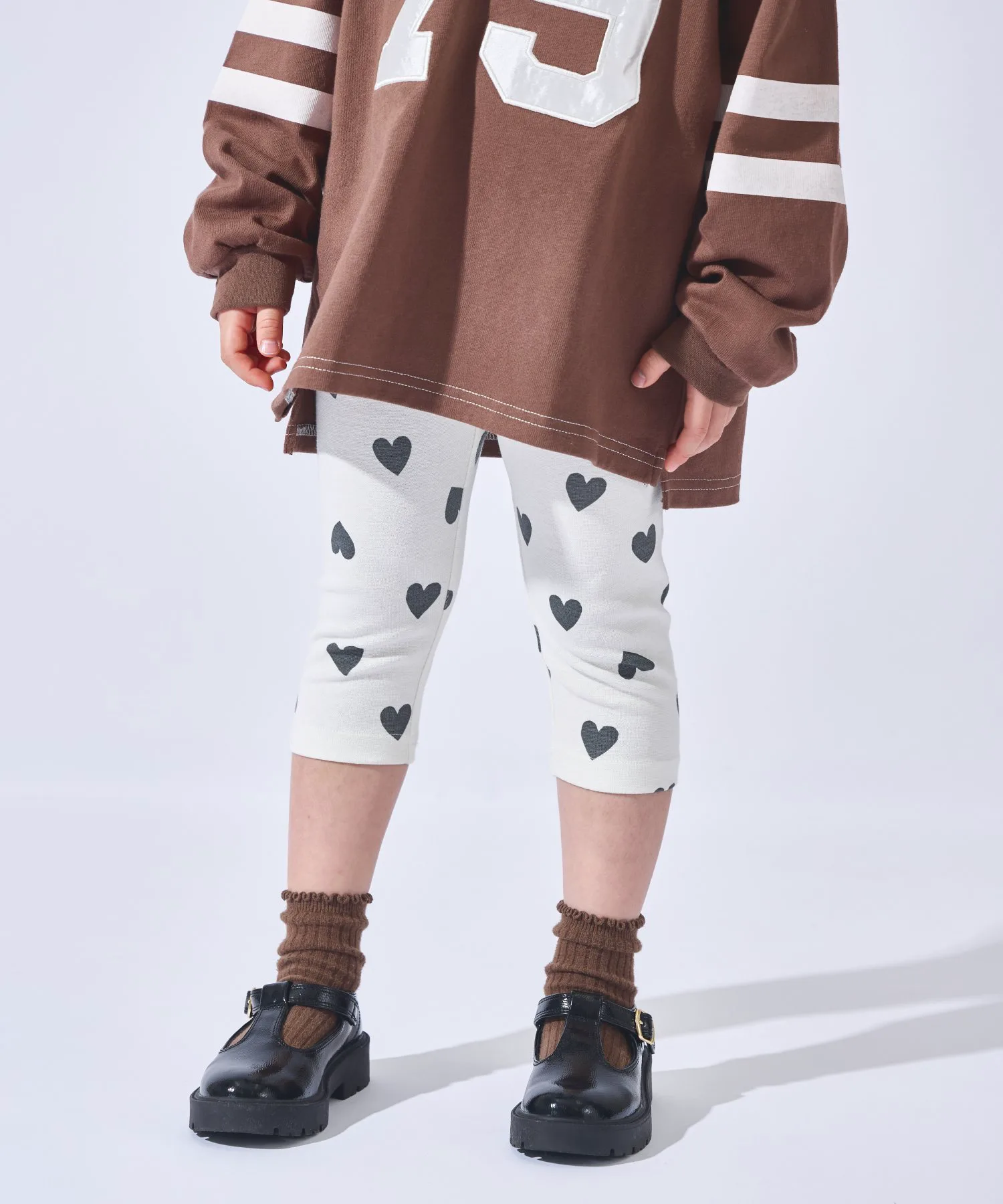 Леггинсы с принтом 6 дюймов Ever Closet, Heart Charcoal