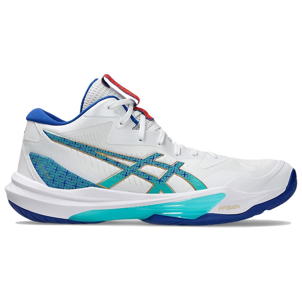 SKY ELITE FF MT 3 Абразивостойкие низкие кроссовки для тренировок мужские ASICS, белый/синий — фото 3