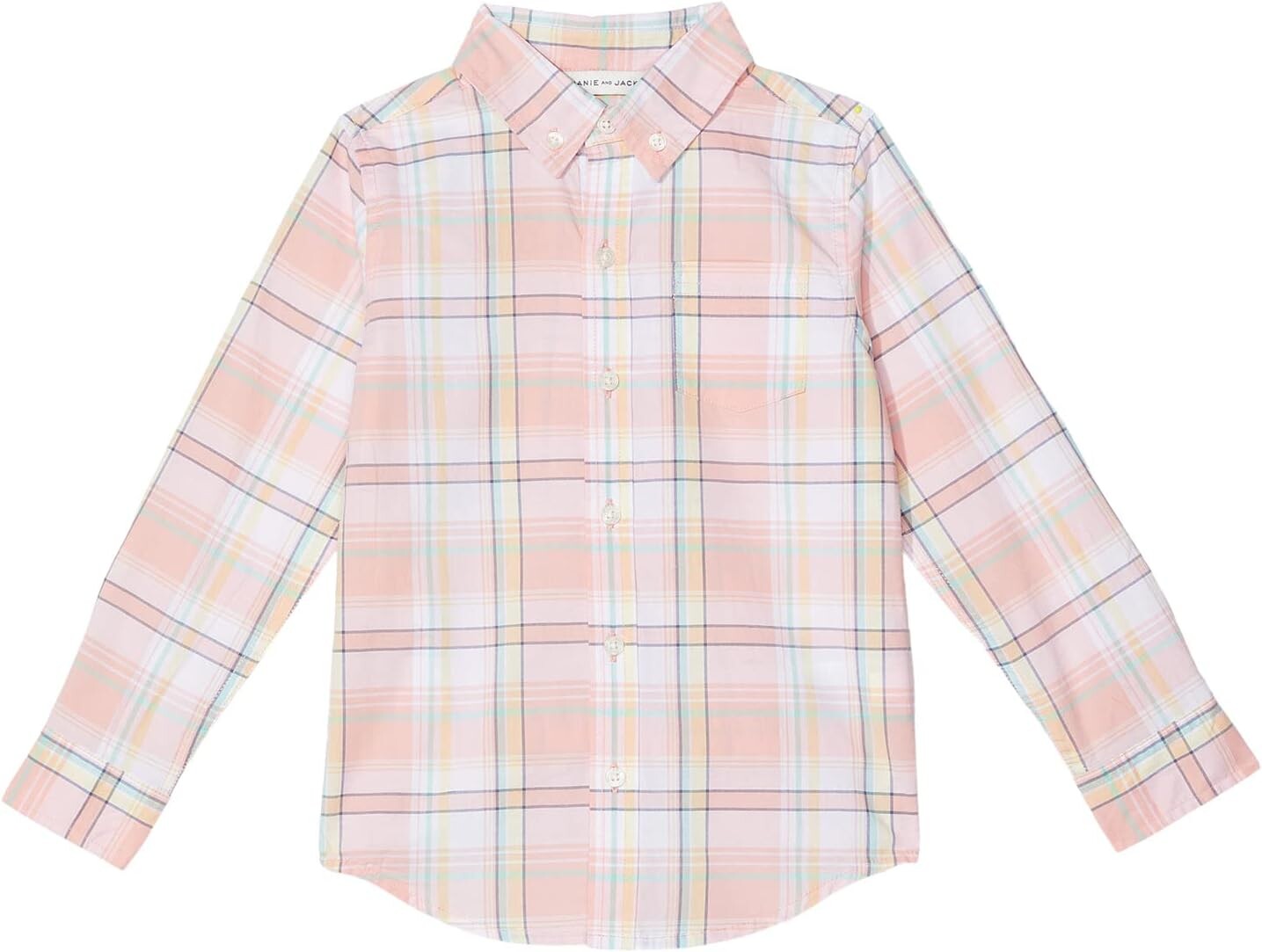 

Рубашка Janie and Jack Madras Plaid Button-Down Shirt, цвет Multicolor