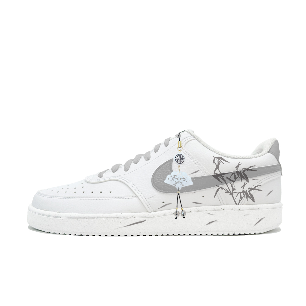 

Nike Кроссовки Court Vision 1 Falling Bamboo Startles The Wind против скольжения износостойкие низкие мужские серые, цвет Gray