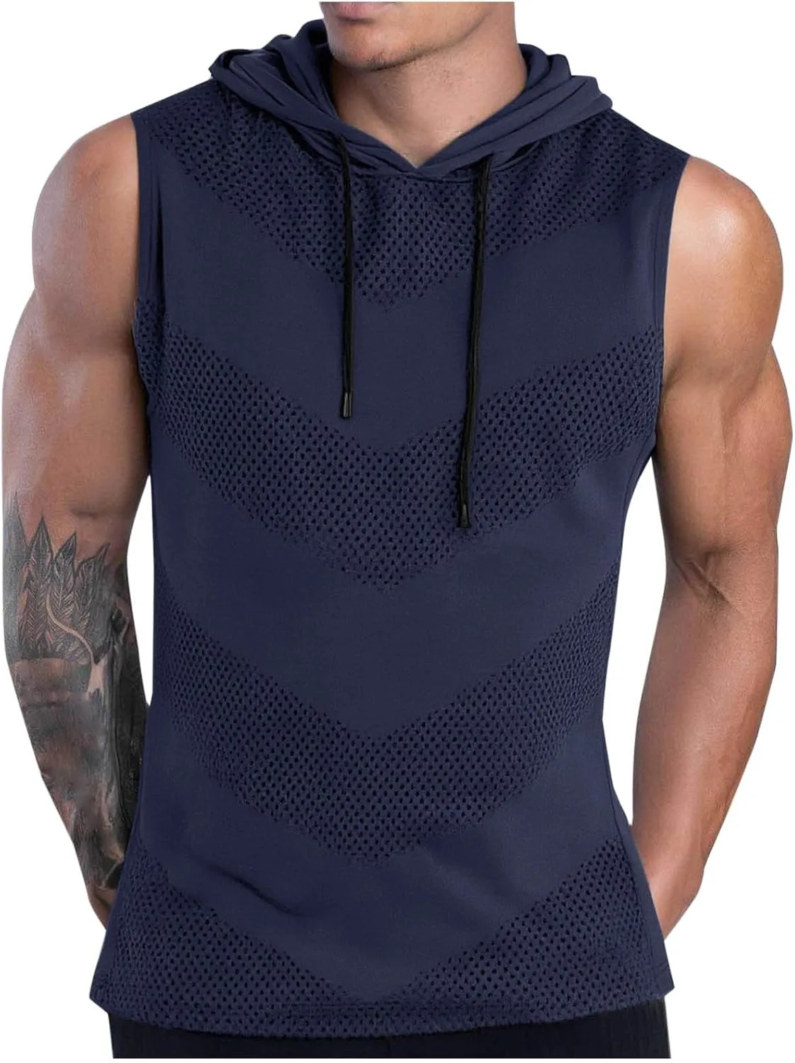 

Мужская спортивная безрукавка с капюшоном Mesh