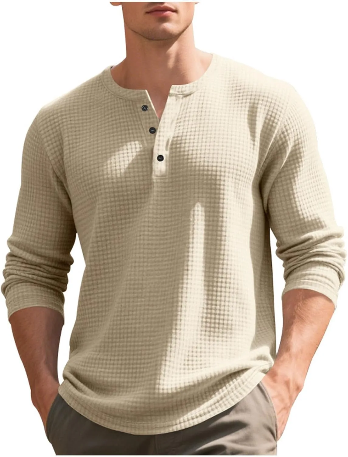 

Мужская футболка Cambkatl с длинным рукавом, свободный покрой, хлопковый материал