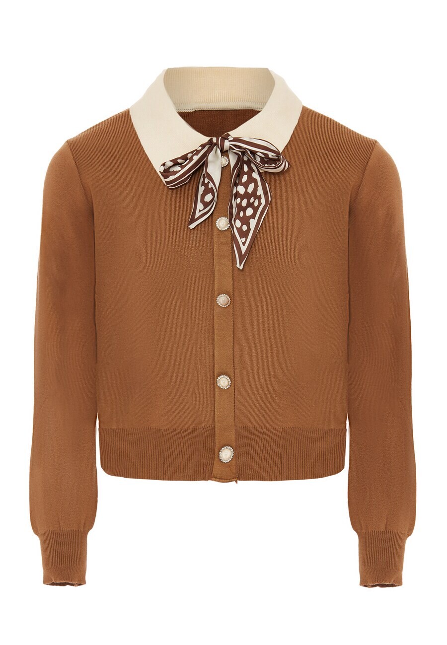 

Вязаный кардиган NAEMI Knit Cardigan, коричневый
