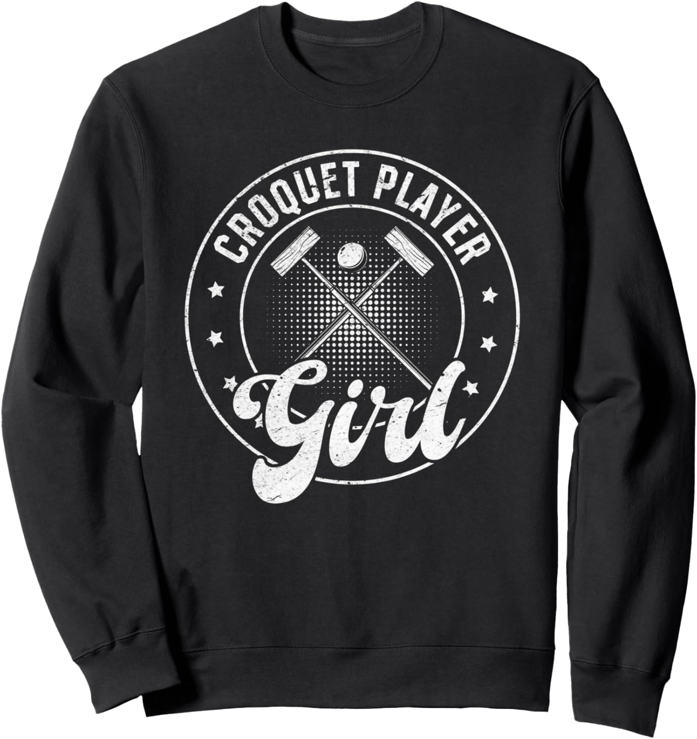 

Толстовка с изображением девушки, играющей в крокет Croquet Player Girls Croquet Girl, черный