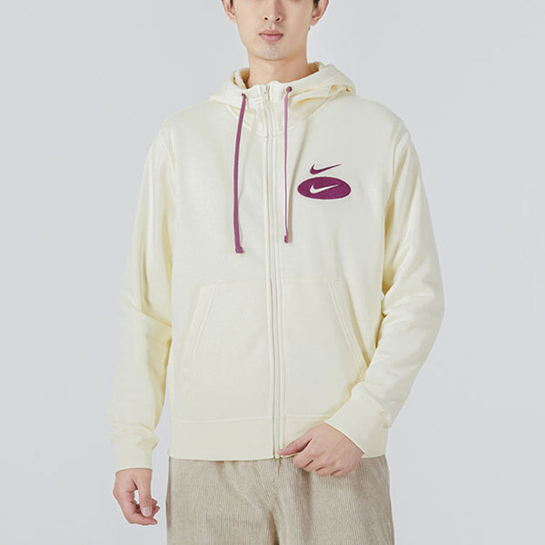 Толстовка Nike Sportswear Swoosh League Logo Hoodie 'White Purple', белый — фото 3