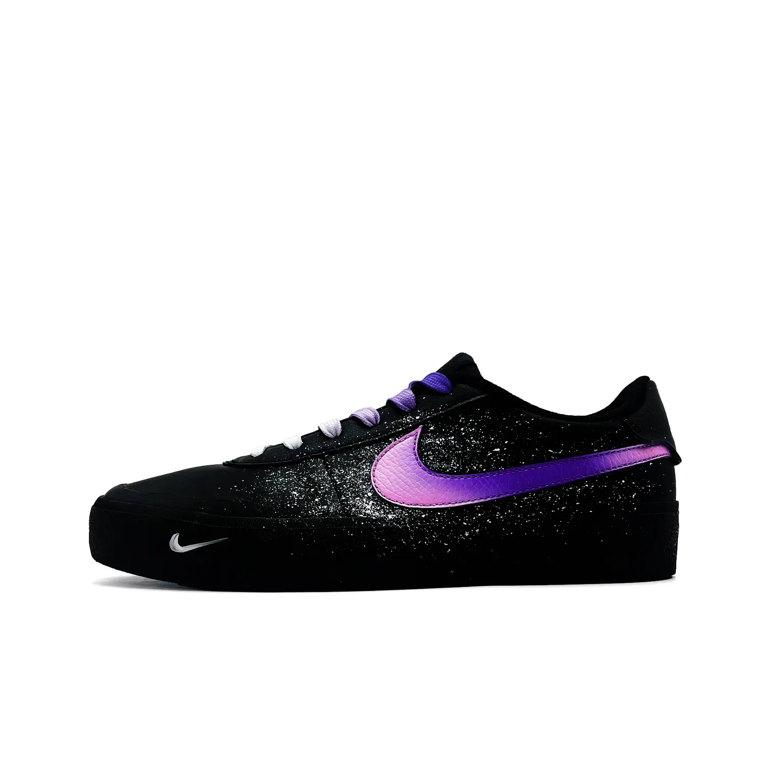 

Nike Кроссовки для скейтбординга Court Shot Misty Abyss, износостойкие, низкие, черные, мужские