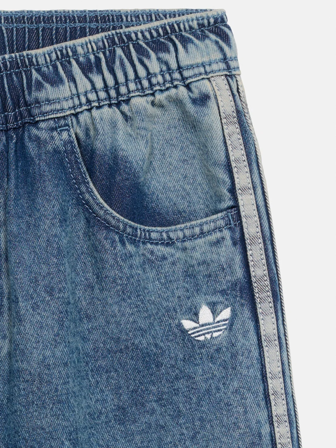 Джинсы Adidas Originals свободного кроя Firebird синего цвета — фото 3