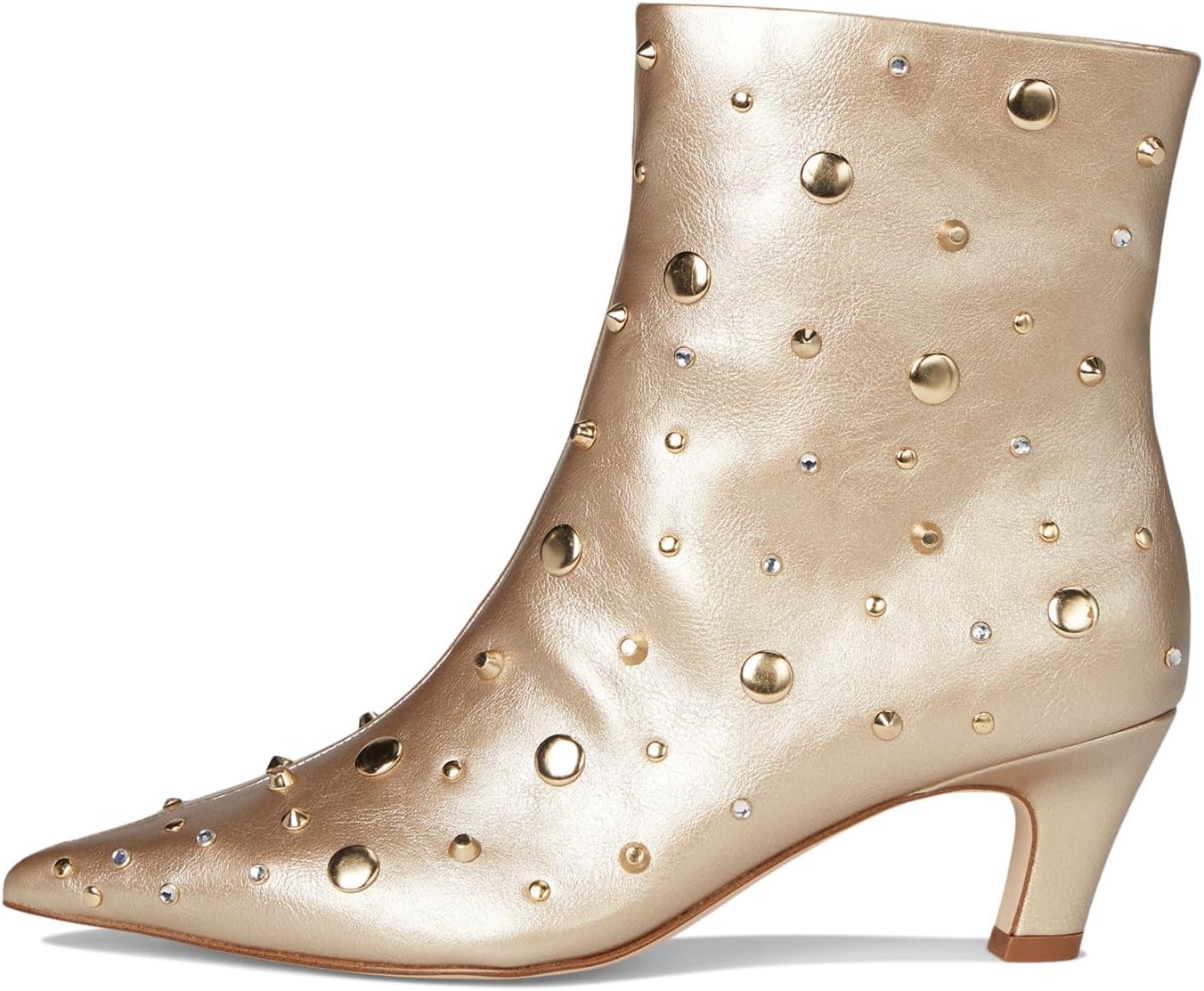 Ботинки Jessica Simpson Viviana Kitten Heel Studded Bootie, золотой — фото 4