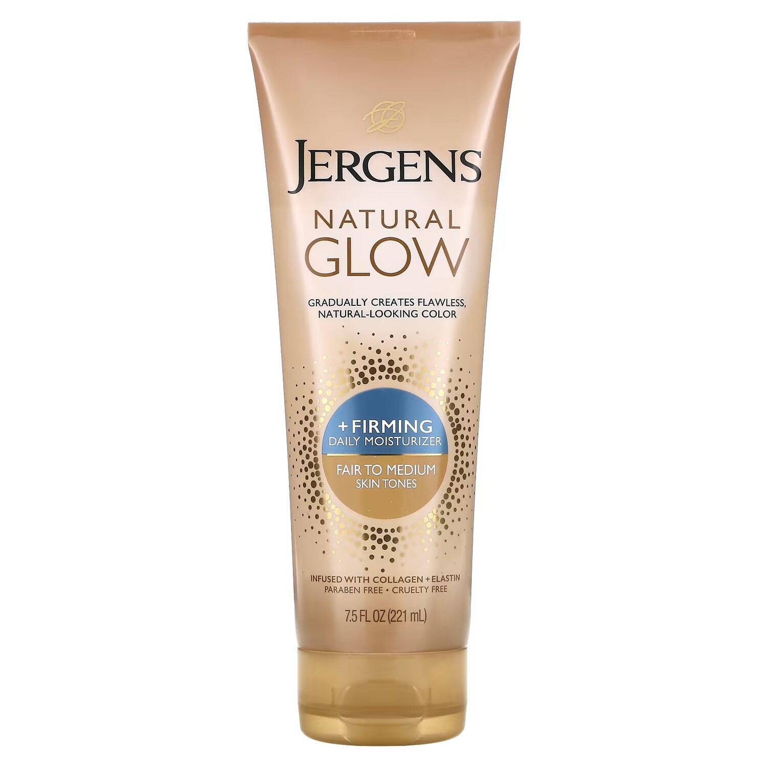 

Jergens Natural Glow Укрепляющий ежедневный увлажняющий крем от светлого до среднего, 7,5 жидких унций (221 мл)