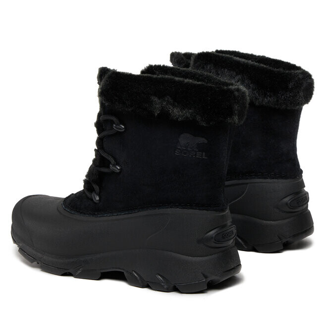 Ботинки женские Sorel Snow Angel зимние на шнуровке, черный — фото 3
