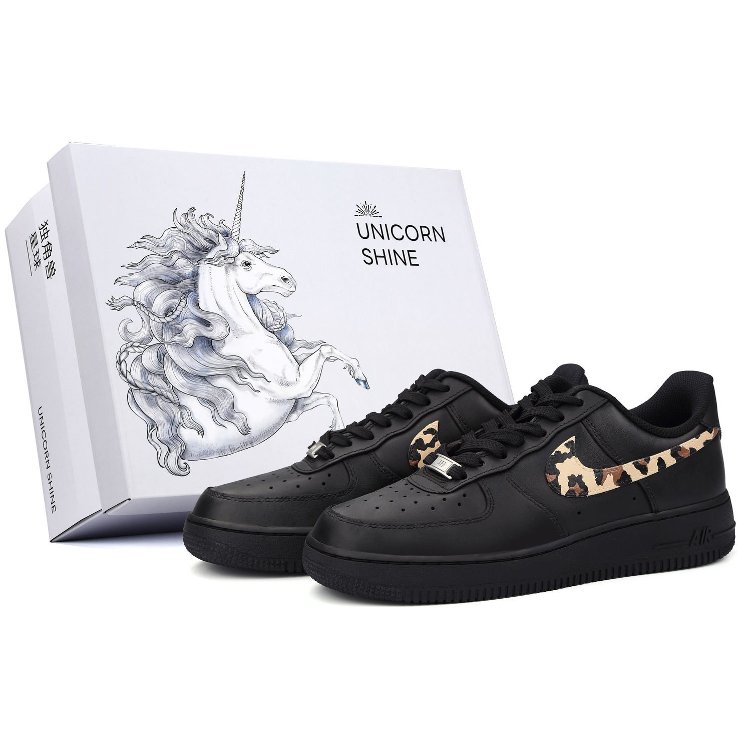 

Кроссовки Nike Air Force 1 противоскользящие износостойкие низкие для скейтбординга унисекс черные, цвет Black-Box
