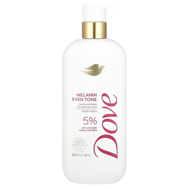 

Dove, Гель для душа, ровный тон с меланином, 547 мл (18,5 жидк. унц.)