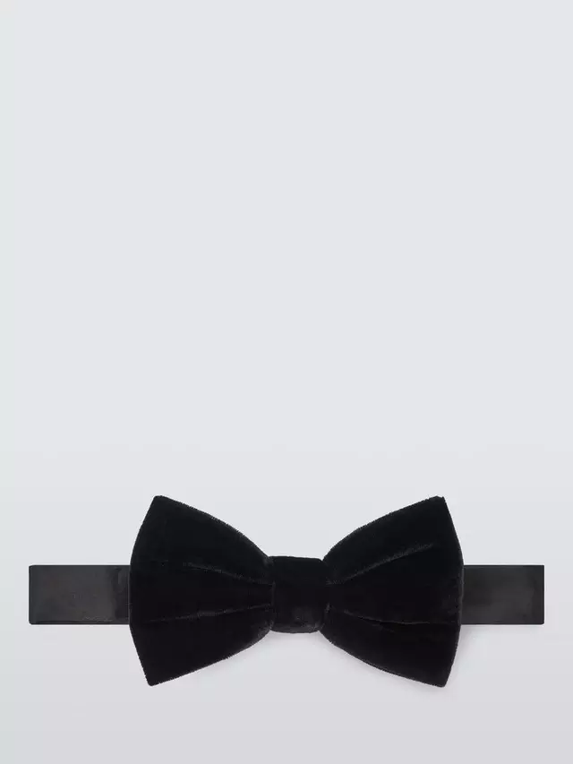 

Галстук John Lewis Velvet Silk Blend Bow, черный