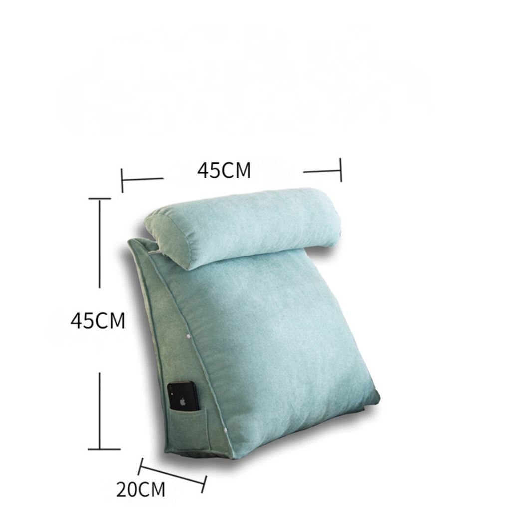 

Треугольная подушка, прикроватная подушка с боковыми карманами, подушка для изголовья дивана, кровати, офисного стула, подушка для чтения, подушка для шеи, спинка, 45 × 45 × 20 см (кофейный цвет) yozhiqu