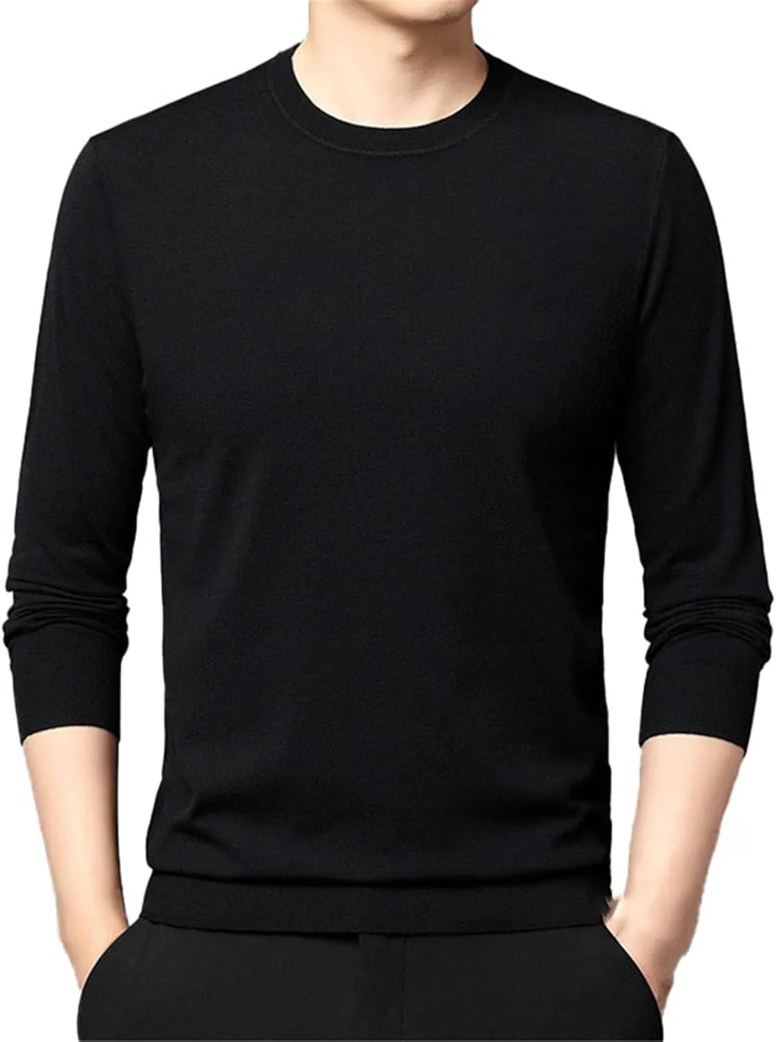 

Мужской шерстяной свитер с круглым вырезом CXLCZNKG