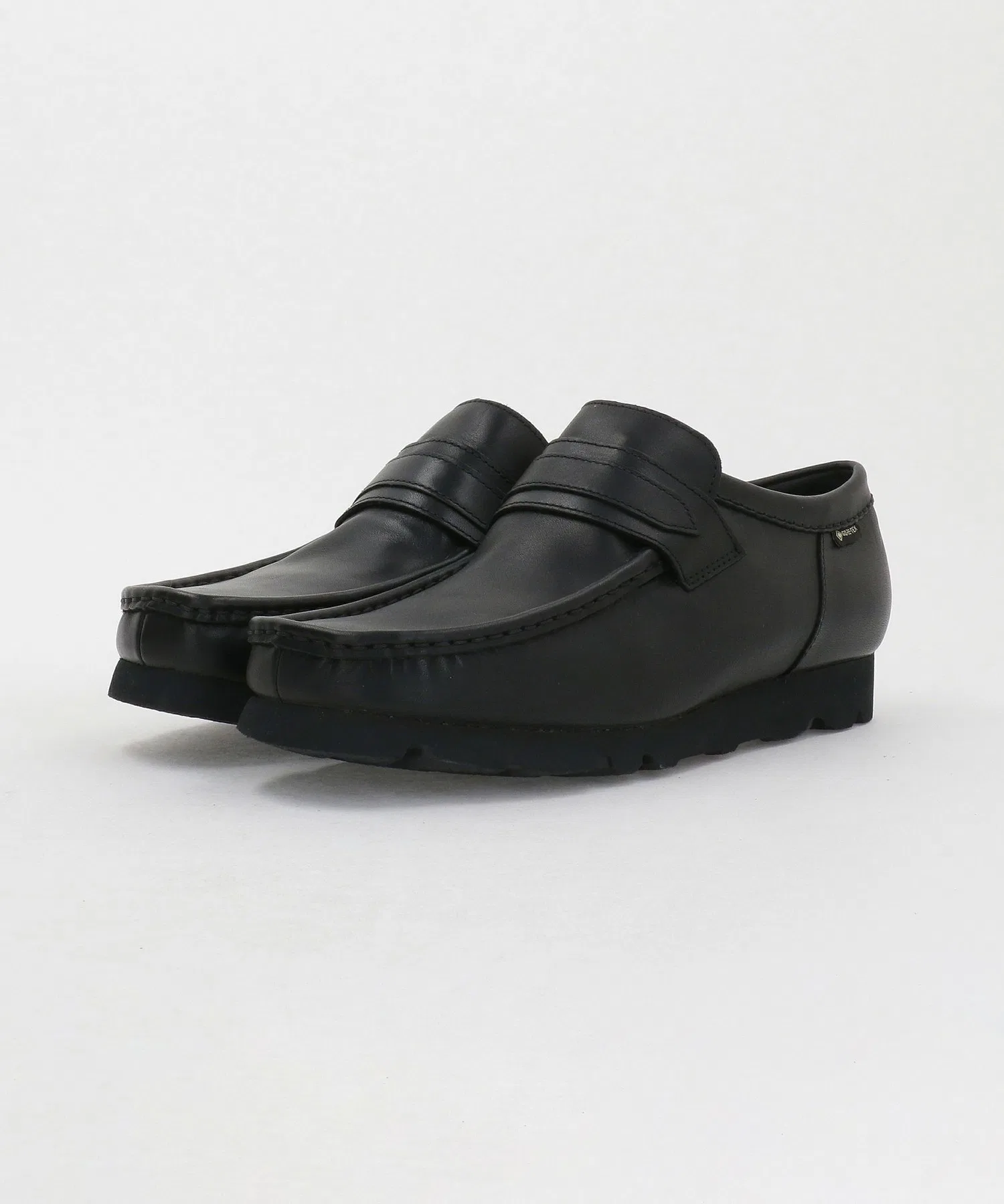 Мужские кожаные лоферы Clarks Originals Wallabee Loafer GORE-TEX чёрные — фото 2