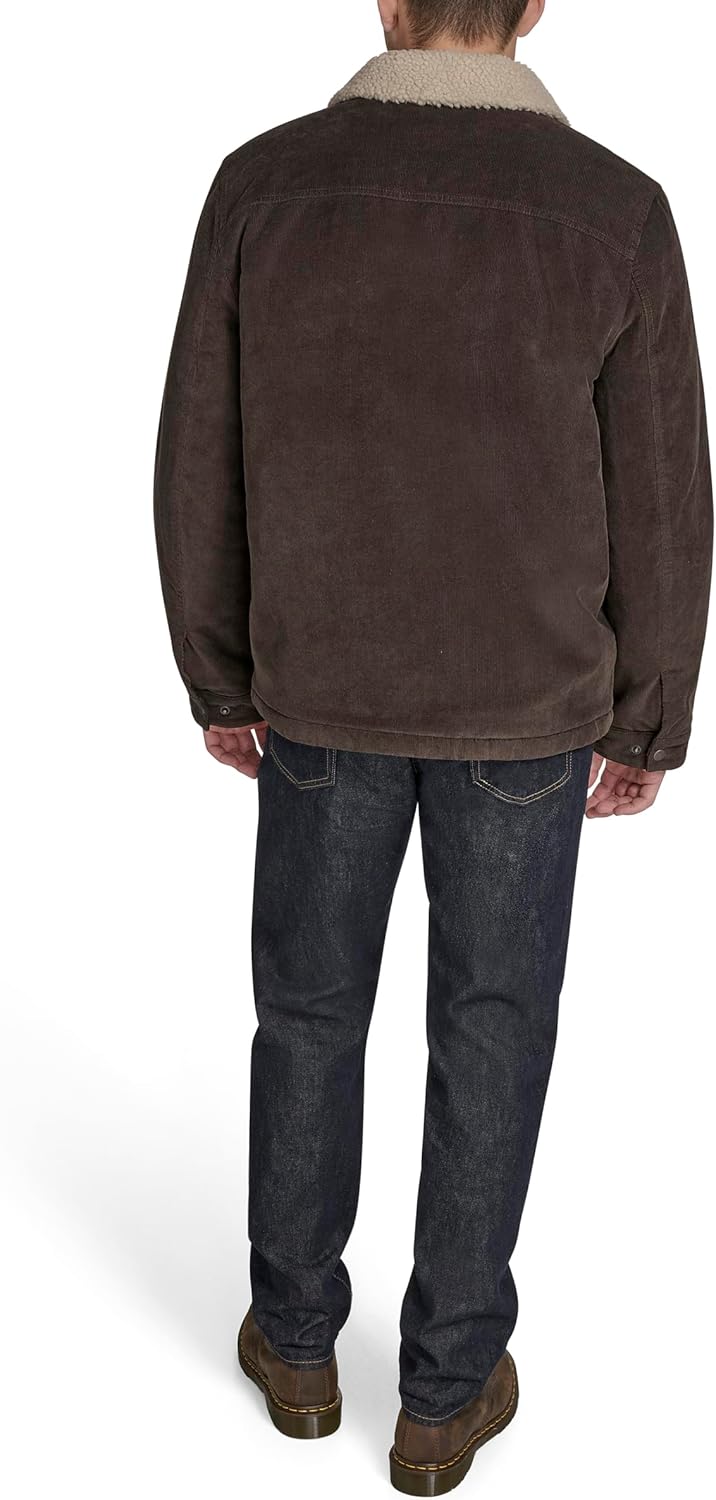 Мужская вельветовая куртка Levi's с подкладкой из шерпы (стандартные размеры, большие и высокие), Turkish Coffee — фото 4
