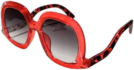 

Винтажные солнцезащитные очки с градиентным переходом цвета, модные, большие, квадратные, конфетных оттенков, стильные для женщин MTZJH, Red-gradient Grey