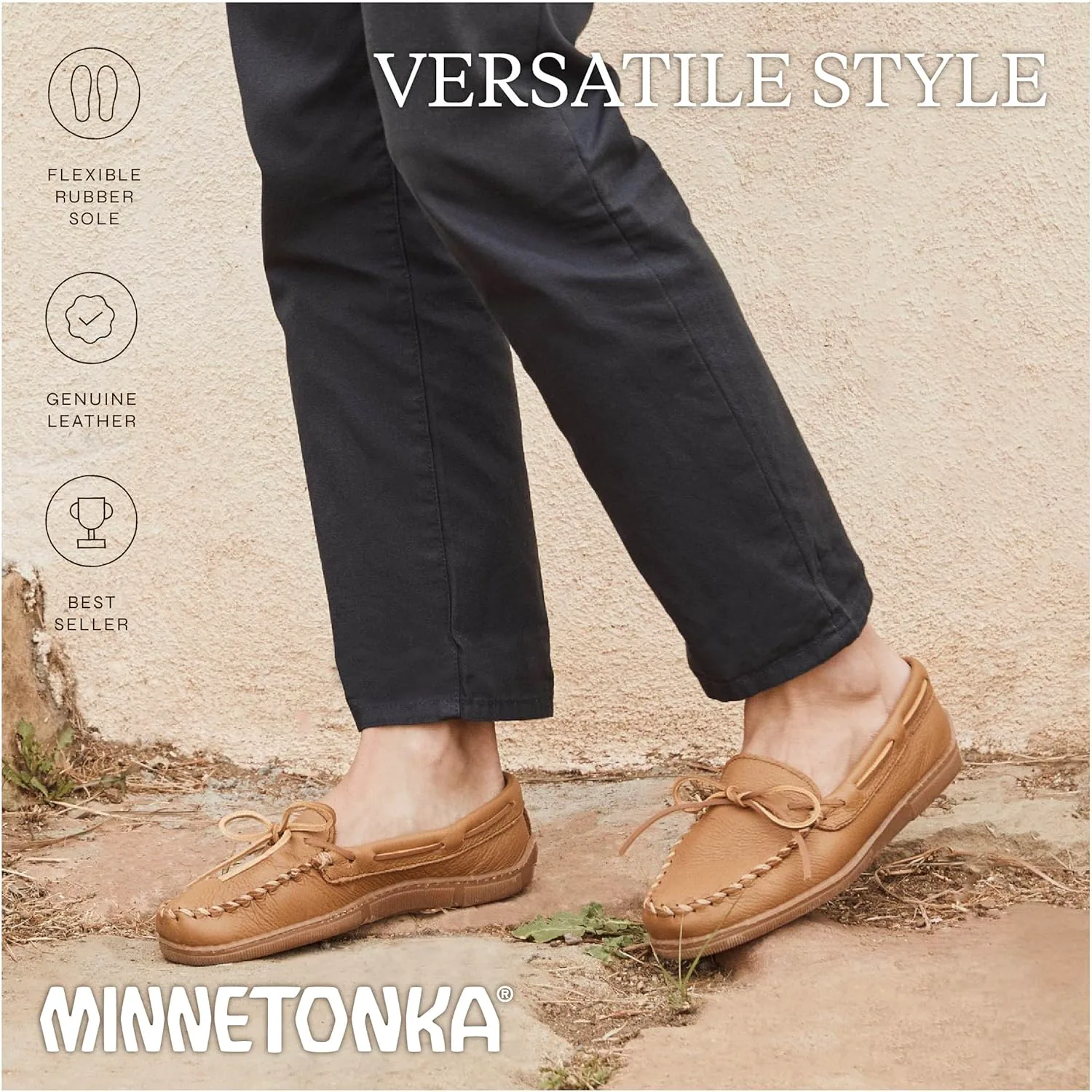 

Мокасины Minnetonka для мужчин из оленьей кожи Moosehide