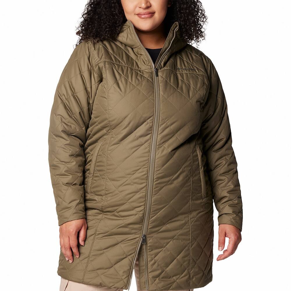 

Длинная куртка Columbia Copper Crest II больших размеров, цвет Stone Green
