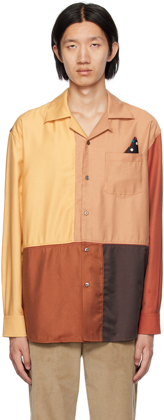 

Разноцветная лоскутная рубашка Paul Smith