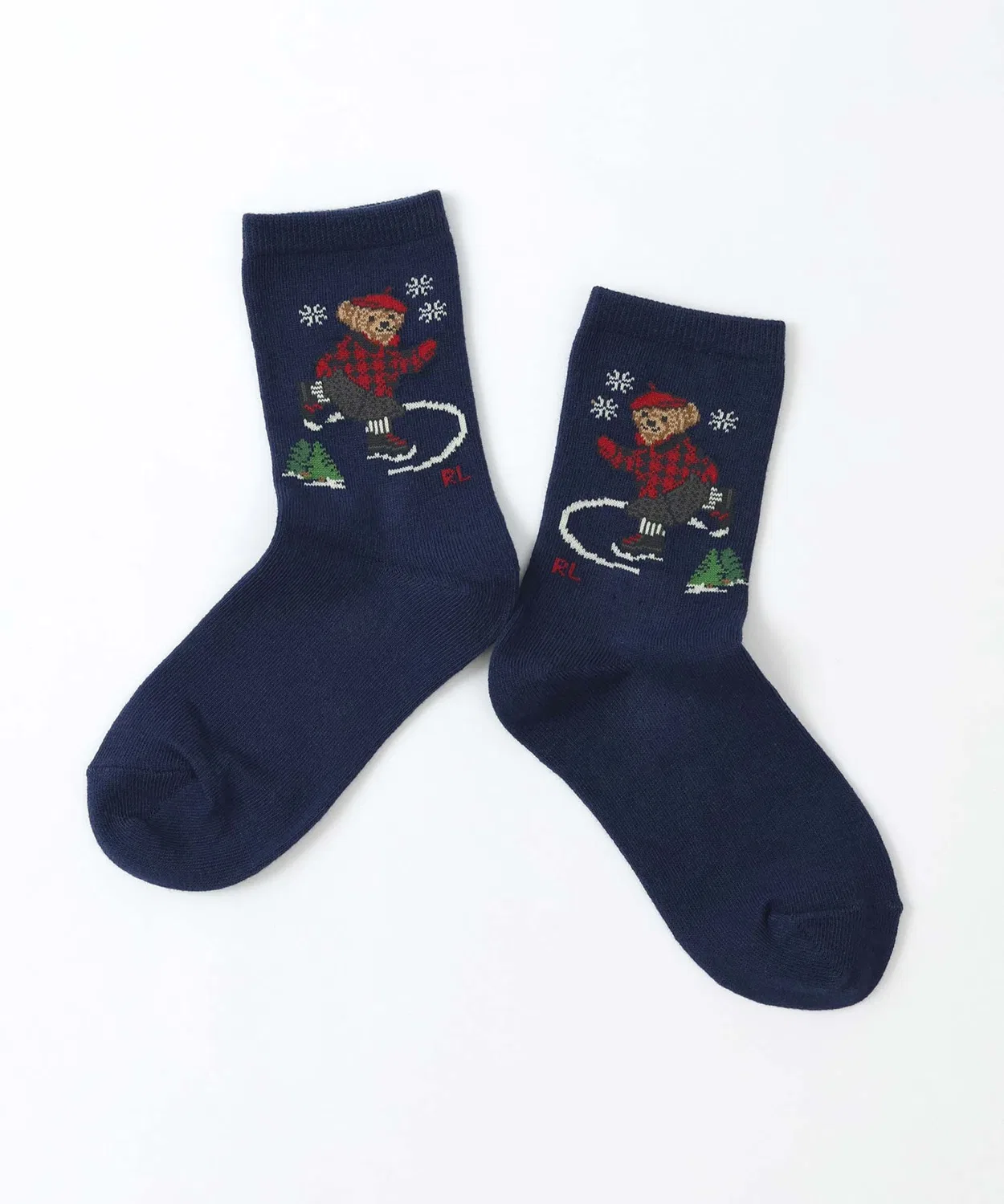 Носки детские с принтом Polo Bear из органического хлопка, тёмно-серые — фото 3
