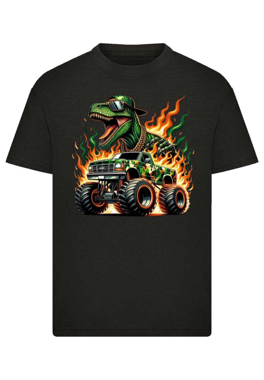 Футболка F4NT4STIC DINOSAURIER MONSTERTRUCK FEUER, Schwarz/Black — фото 3