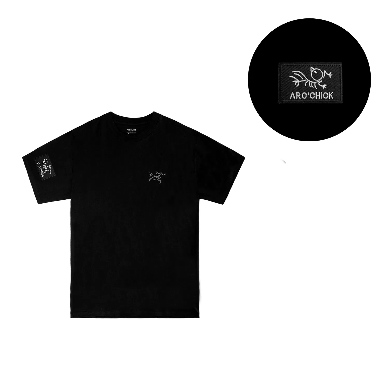 Футболка Arcteryx черная с круглым вырезом — фото 3