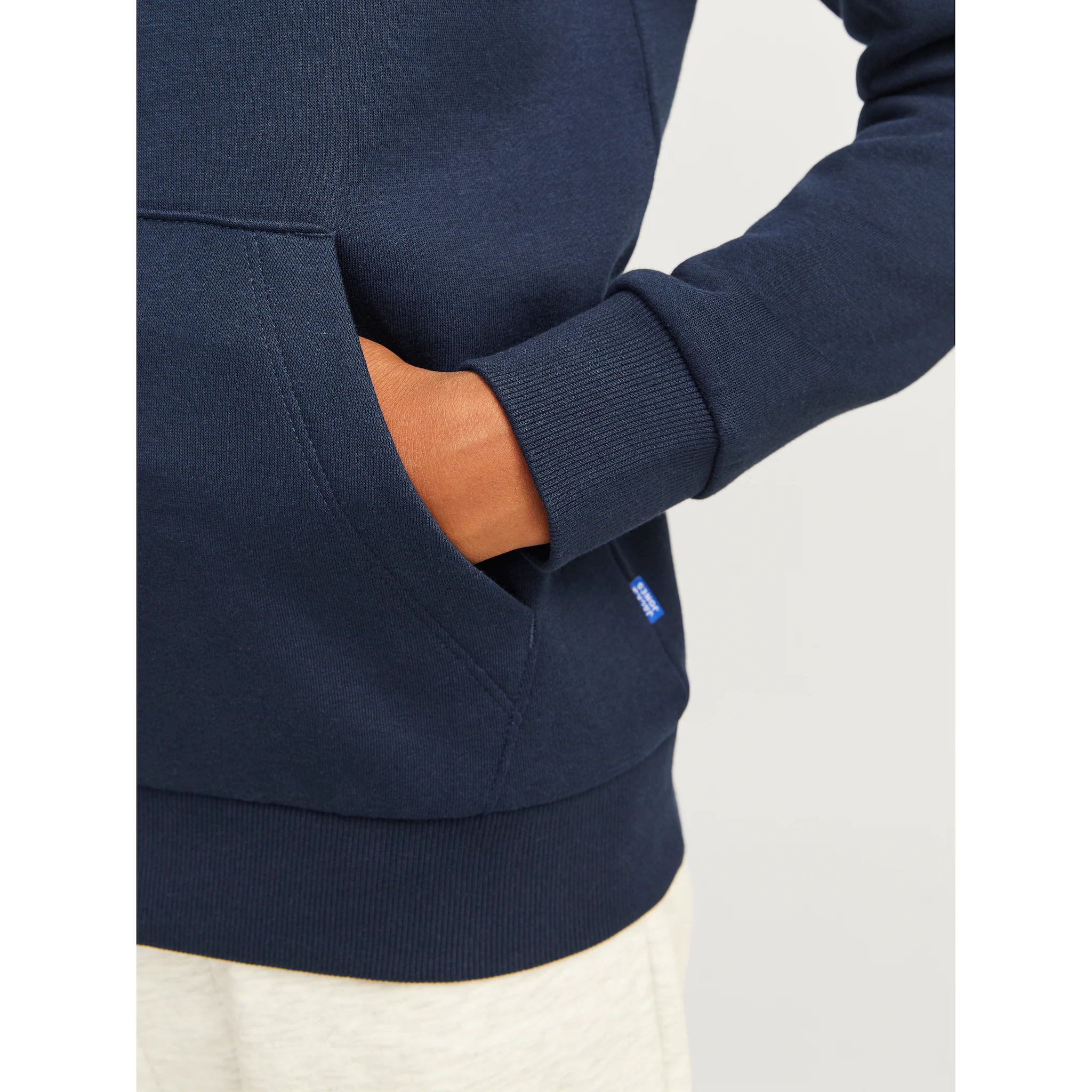 Детская толстовка с капюшоном Jack & Jones "JJECORP LOGO SWEAT HOOD" Jack & Jones Junior, синий — фото 2