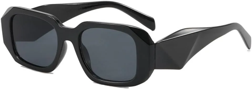 

Ретро прямоугольные солнцезащитные очки для женщин и мужчин, модные маленькие солнцезащитные очки с защитой от УФ-излучения UV400, оправа C1 MTZJH, One Color