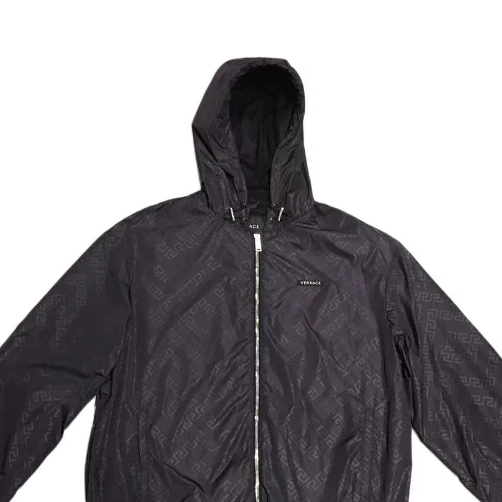 Куртка мужская Black hooded moderate VERSACE — фото 3