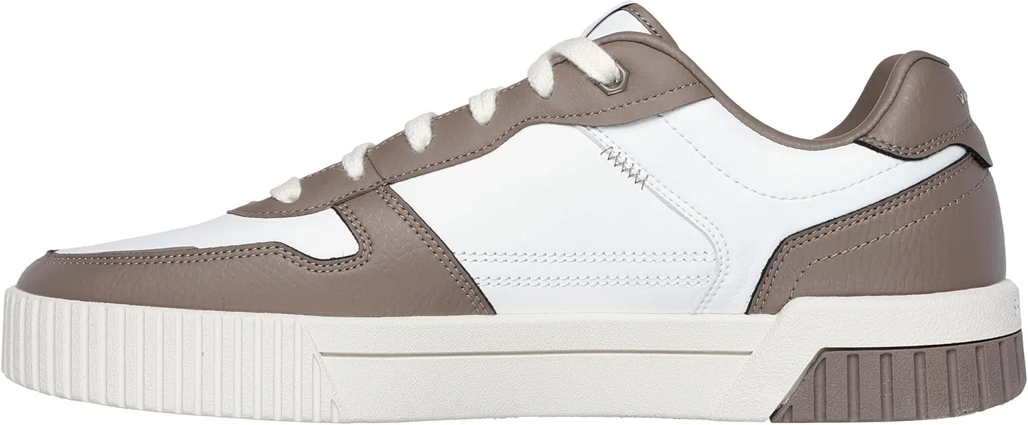 Мужские кроссовки Skechers Jade Strane, White Duraleather Brown Trim — фото 4