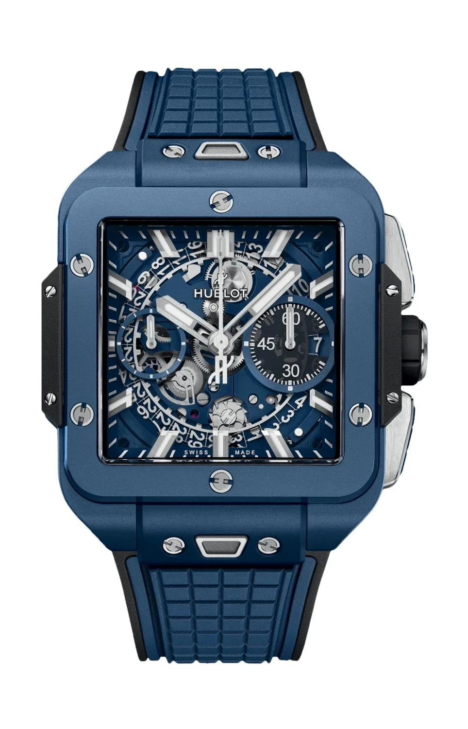 SQUARE BANG UNICO СИНЯЯ КЕРАМИКА 42 ММ - 821.EX.5170.RX HUBLOT, синий
